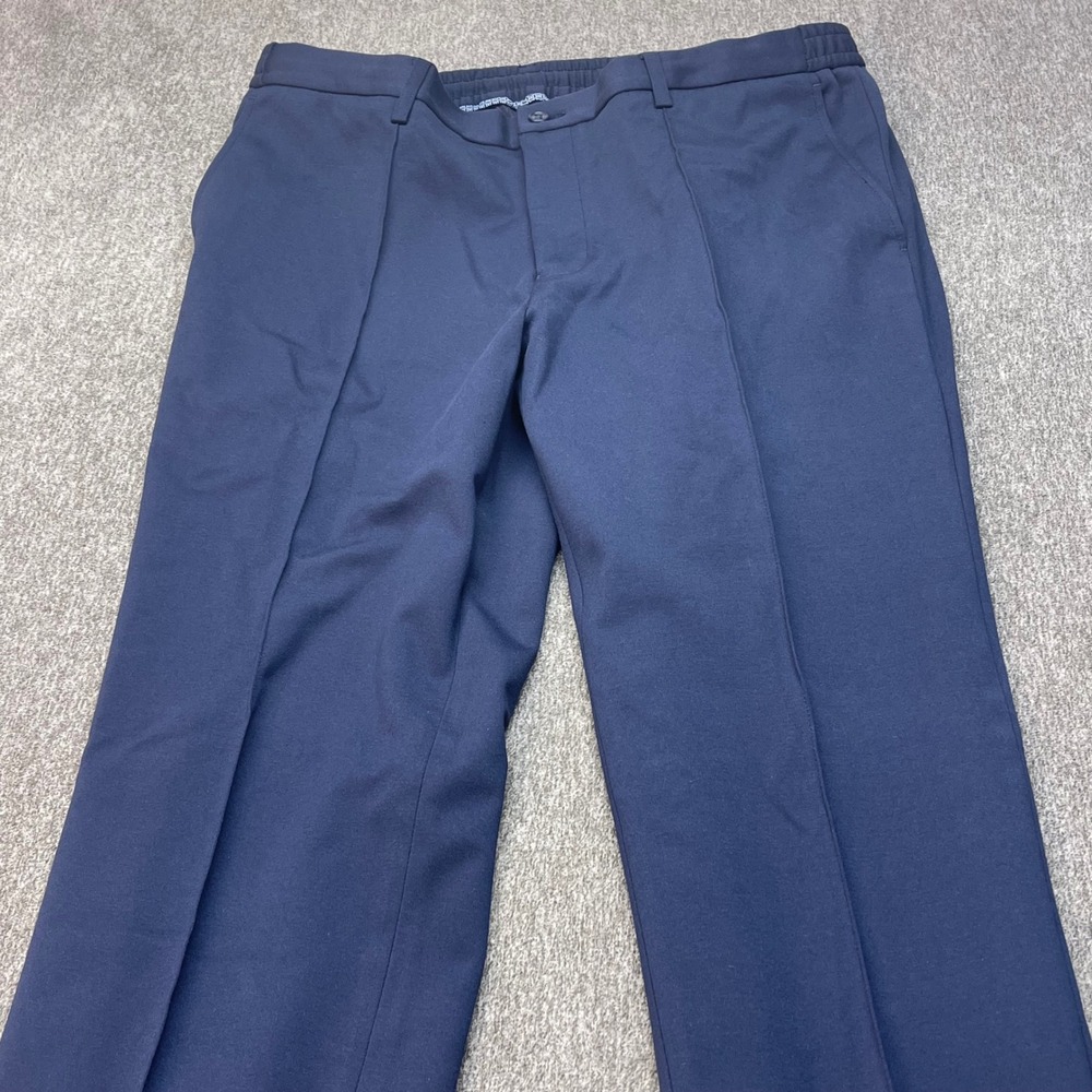 Daniel Hechter Mens Navy Blue Stretch‎ Flat Front Dress Pants 34x33 Drawstring